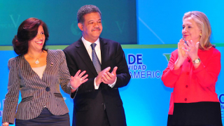 Hillary Clinton, Margarita Cedeno, Leonel Fernandez. Las Americas 2019 Forum, Santo Domingo.