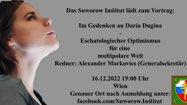 Im Gedenken an Daria Dugina: Eschatologischer Optimismus für eine multipolare Welt